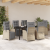 Set de 7 piese pentru dining în grădină Bej Rattan Poli GartenMobel Dekor