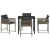 Set de dining de 5 piese pentru grădină cu perne gri din poli ratan GartenMobel Dekor