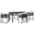 Set de Dining pentru Grădină cu 5 Piese cu Perne Maro din Rattan Polimerizat GartenMobel Dekor