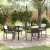 Set de Dining pentru Grădină cu 5 Piese cu Perne Maro din Rattan Polimerizat GartenMobel Dekor