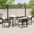 Set de Dining pentru Grădină cu 5 Piese cu Perne Maro din Rattan Polimerizat GartenMobel Dekor