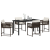 Set de Dining pentru Grădină cu 5 Piese cu Perne Maro din Rattan Polimerizat GartenMobel Dekor