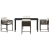 Set de Dining pentru Grădină cu 5 Piese cu Perne Maro din Rattan Polimerizat GartenMobel Dekor