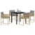 Set Dining cu 5 Piese și Perne Bej din Poli Ratan GartenMobel Dekor