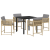 Set Dining cu 5 Piese și Perne Bej din Poli Ratan GartenMobel Dekor