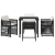 Set de dining pentru grădină cu 5 piese și perne, Negru, Poliratan GartenMobel Dekor