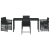 Set de dining pentru grădină 5 piese cu perne Negru Poliratan GartenMobel Dekor
