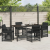 Set de dining pentru grădină 5 piese cu perne Negru Poliratan GartenMobel Dekor