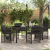 Set de dining pentru grădină 5 piese cu perne Negru Poliratan GartenMobel Dekor
