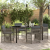 Set Dining Grădină cu Perne Gri Ratan Poli, 5 Piese GartenMobel Dekor
