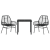 Set de dining de grădină 3 piese Negru Poliratan GartenMobel Dekor