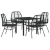 Set de dining de grădină 5 piese Negru Poliratan GartenMobel Dekor