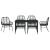 Set de Dining pentru Grădină 7 Piese Negru Poliratan GartenMobel Dekor