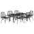 Set de Dining pentru Grădină 7 Piese Negru Poliratan GartenMobel Dekor