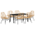 Set de dining de grădină 7 piese maro poliratan GartenMobel Dekor