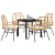 Set de dining de grădină cu 5 piese cu perne Maro Rattan Poli GartenMobel Dekor