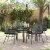 Set Dinning Grădină 5 piese cu Perne Negru Ratan Polimer GartenMobel Dekor