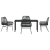 Set de dining pentru grădină 5 piese cu perne Ratan polimeric negru GartenMobel Dekor