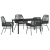 Set de dining pentru grădină 5 piese cu perne Ratan polimeric negru GartenMobel Dekor