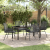 Set de dining pentru grădină 5 piese cu perne Ratan polimeric negru GartenMobel Dekor