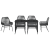 Set de dining de grădină cu 7 piese și perne Negru Rattan polimeric GartenMobel Dekor
