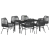 Set de dining de grădină cu 7 piese și perne Negru Rattan polimeric GartenMobel Dekor