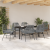 Set Dining Grădină 7 Piese cu Pernițe Gri Ratan Polimer GartenMobel Dekor