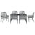 Set Dining Grădină 7 Piese cu Pernițe Gri Ratan Polimer GartenMobel Dekor