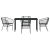 Set de dining pentru grădină 5 piese Poliratan negru GartenMobel Dekor