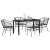 Set de dining pentru grădină 5 piese Poliratan negru GartenMobel Dekor