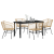 Set de dining de grădină 5 piese Maro Ratan Polimer GartenMobel Dekor