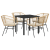 Set de Dining pentru Grădină cu Perne Maro Ratan Polimer GartenMobel Dekor