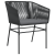 Set de dining pentru grădină , 5 piese, cu perne, rattan poli, negru GartenMobel Dekor