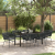 Set de dining pentru grădină cu 7 piese și perne Negru Poliratan GartenMobel Dekor