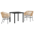 Set de dining de grădină 3 piese cu perne maro din poliratan GartenMobel Dekor