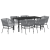 Set de dining de grădină cu perne gri din poliratan GartenMobel Dekor