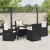 Set de dining pentru grădină 5 piese Negru Poliratan GartenMobel Dekor