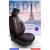 Set Huse Scaune Auto Panda Paris, Negru cu cusatura rosie, 11 piese Automobile ProTravel