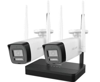 Kit supraveghere IP wireless Hikvision HiLook, 2 camere bullet, 4MP, IR 30m, Audio, slot microSD, NVR 4 canale - IKS-2044BH-PH/W SafetyGuard Surveillance