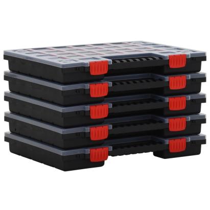 Cutii de organizare, 5 buc., 40x30x5 cm, polipropilenă GartenMobel Dekor