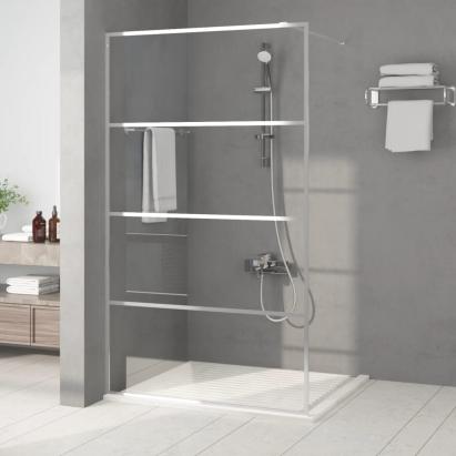 Paravan duș walk-in argintiu 115x195 cm sticlă ESG transparentă GartenMobel Dekor
