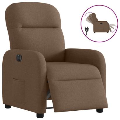 Fotoliu rabatabil electric, maro, material textil GartenMobel Dekor