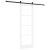 Ușă glisantă  cu set hardware 'ORKDAL'Alb 73.5x211 cm, Ușă interioară  cu sticlă 'ORKDAL'Alb 73.5x211x4 cm GartenMobel Dekor