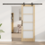 Ușă Glisantă  cu Set de Accesorii 73.5x198.5 cm Lemn Masiv Pin, Ușă Interioară  cu Sticlă 'ORKDAL'73.5x198.5x4 cm Lemn Masiv Pin GartenMobel Dekor