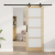Set ușă glisantă  cu set de accesorii 78x202 cm din lemn masiv de pin, Ușă de interior  cu sticlă 'ORKDAL'78x202x4 cm din lemn masiv de pin GartenMobel Dekor