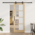 Ușă glisantă  cu set de hardware 78x211 cm din lemn masiv de pin, Ușă interioară  cu sticlă 'ORKDAL'78x211x4 cm din lemn masiv de pin GartenMobel Dekor