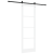 Ușă glisantă  cu set de accesorii 'ORKDAL'Alb 78x232 cm, Ușă interioară  cu sticlă 'ORKDAL'Alb 78x232x4 cm GartenMobel Dekor