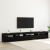 Set cabinet TV  de 3 piese cu lumini LED stejar negru lemn prelucrat, Cabinete TV  cu lumini LED 2 pcs stejar negru 75x35x40 cm lemn prelucrat GartenMobel Dekor