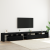 Mobilier TV  3 pcs cu Lumini LED Negru Stejar Lemn prelucrat, Mobilier TV  cu Lumini LED 2 pcs Negru Stejar 75x35x40 cm Lemn prelucrat GartenMobel Dekor