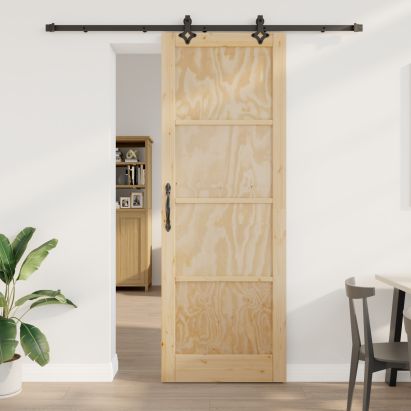 Ușă glisantă cu set hardware "ORKDAL" din lemn masiv de pin GartenMobel Dekor